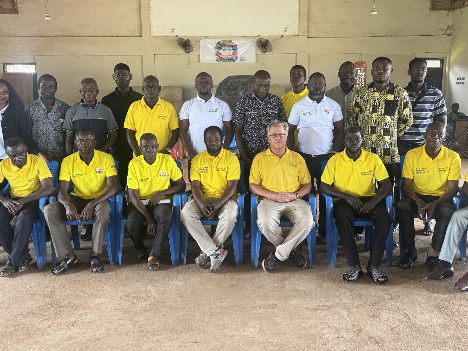 Patrick van Brakel with the Cocoa Abrabopa management team and industry stakeholders at the digital payments engagement